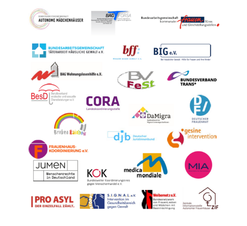 Logos der Mitglieder des B&uuml;ndnis Istanbul-Konvention