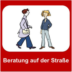 Kachel: Beratung auf der Strasse