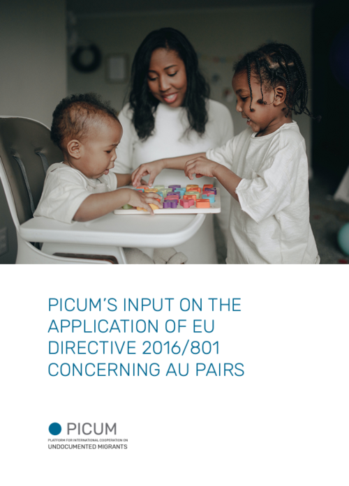 Cover PICUM Bericht zur Situation von Au Pairs